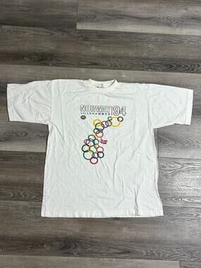 Vintage 1994 Norway Lillehammer Winter Olympics Shirt Single Stitch - Mens Large